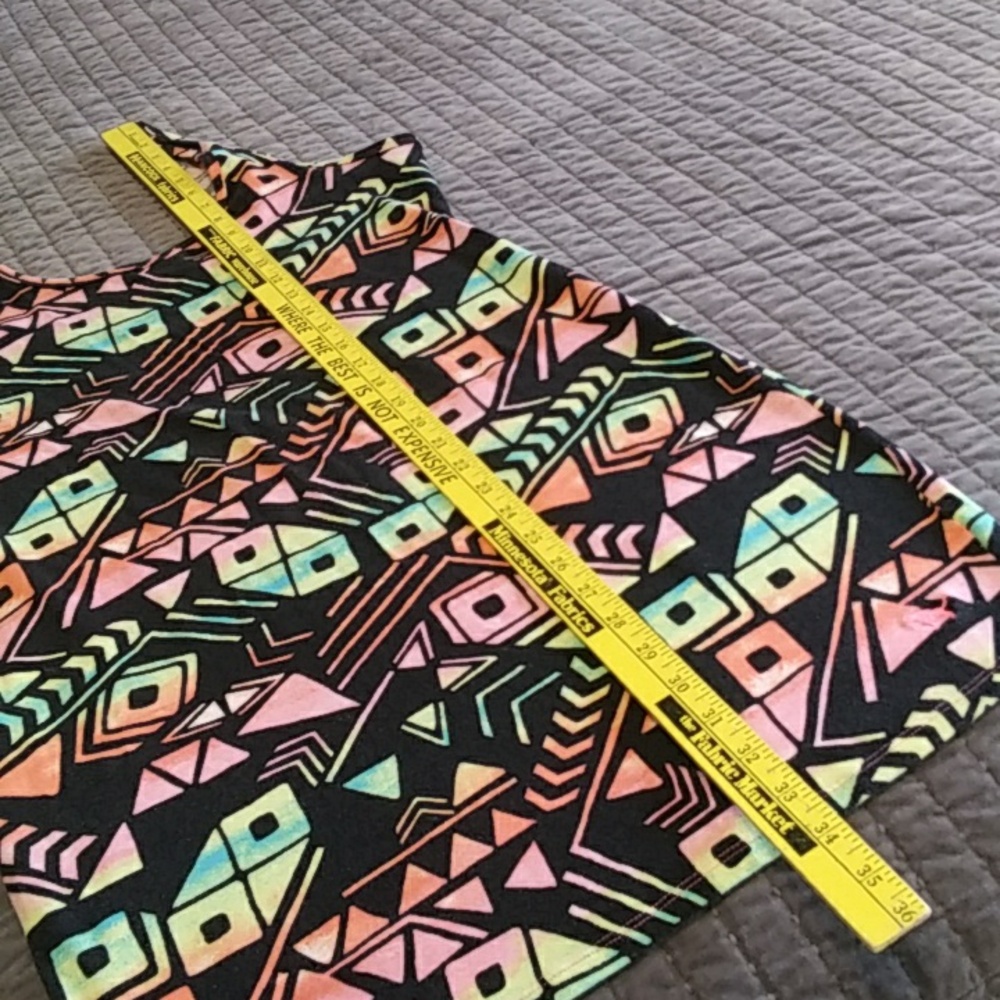 Stretchy cotton spandex geometric print dress from Victorias Secret PINK, GUC - Picture 4 of 6